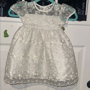 Elegant White Lace Kids Formal Dress